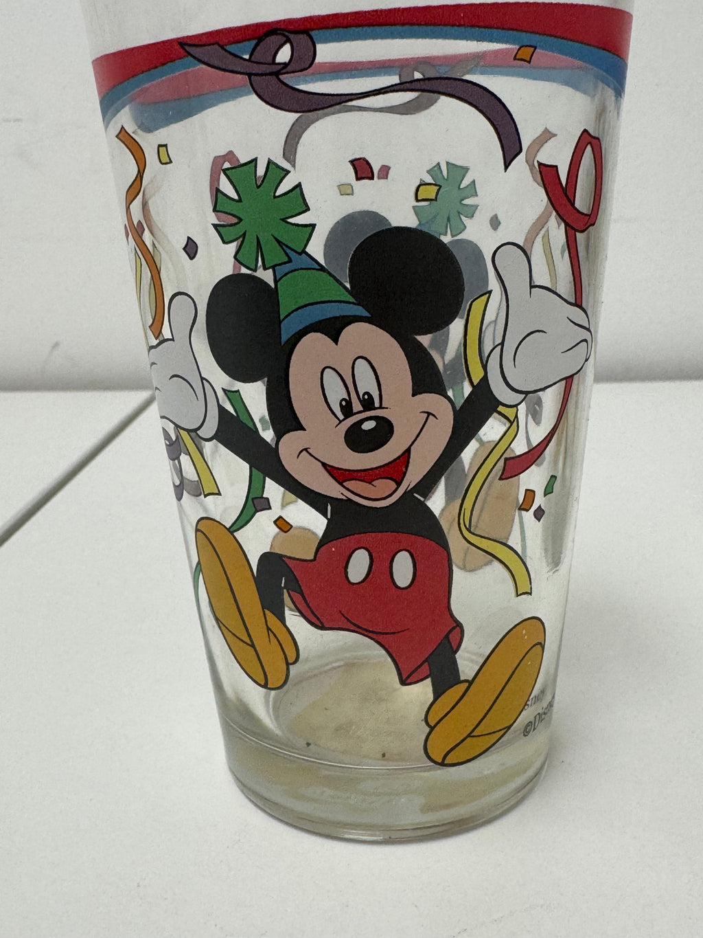 Vintage Disney Mickey Mouse Birthday Celebration Glasses - Set of 3