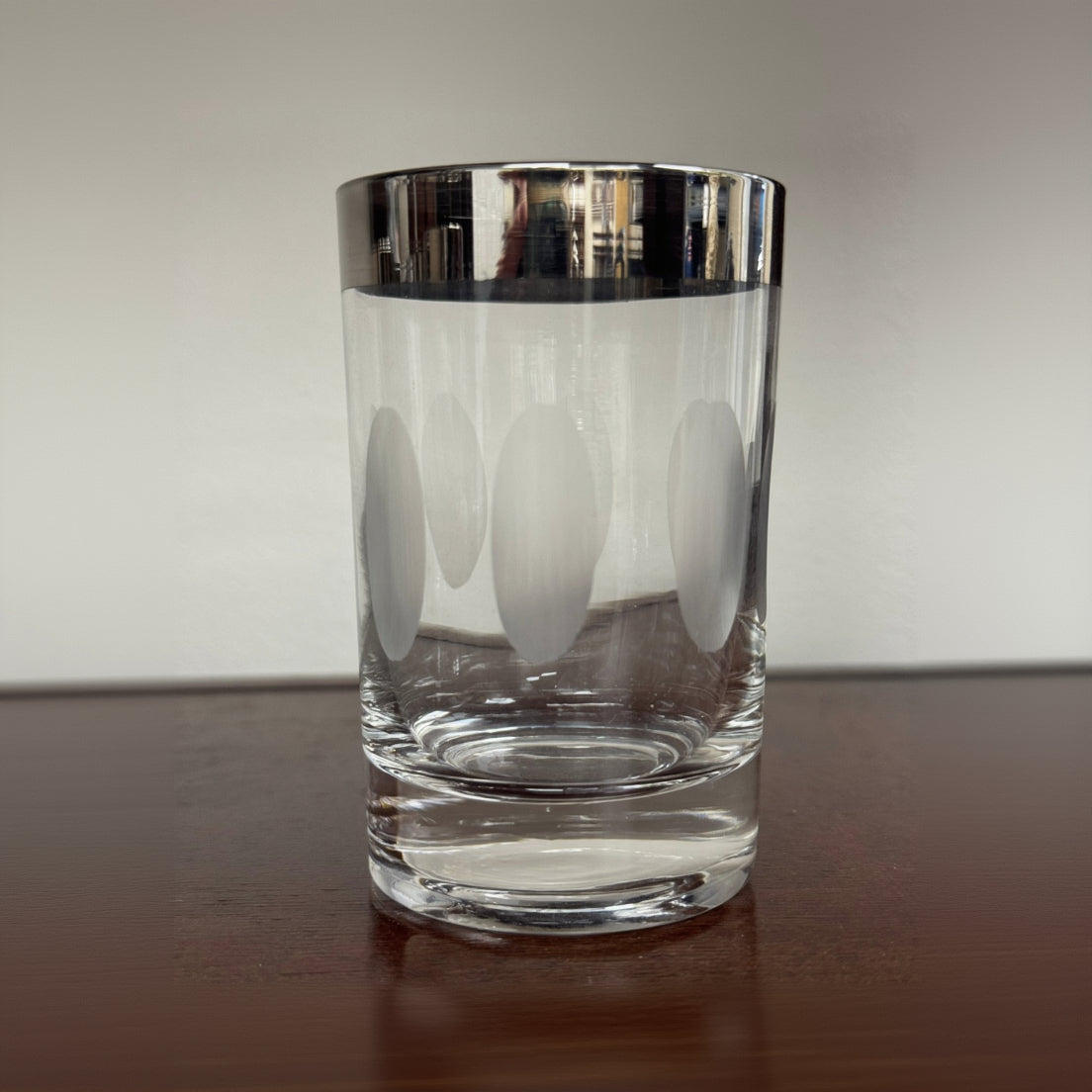 Vintage Dorothy Thorpe Style Etched Thumbprint Lowball Cocktail Glasses - Set of 5