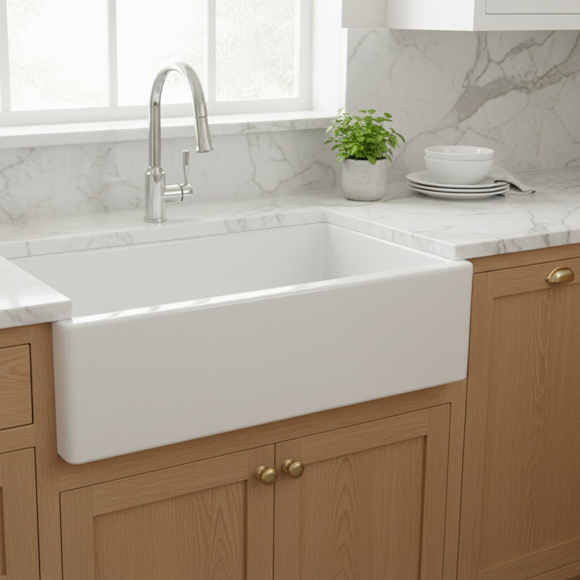 Fireclay Farmhouse Sink - FC30x18415