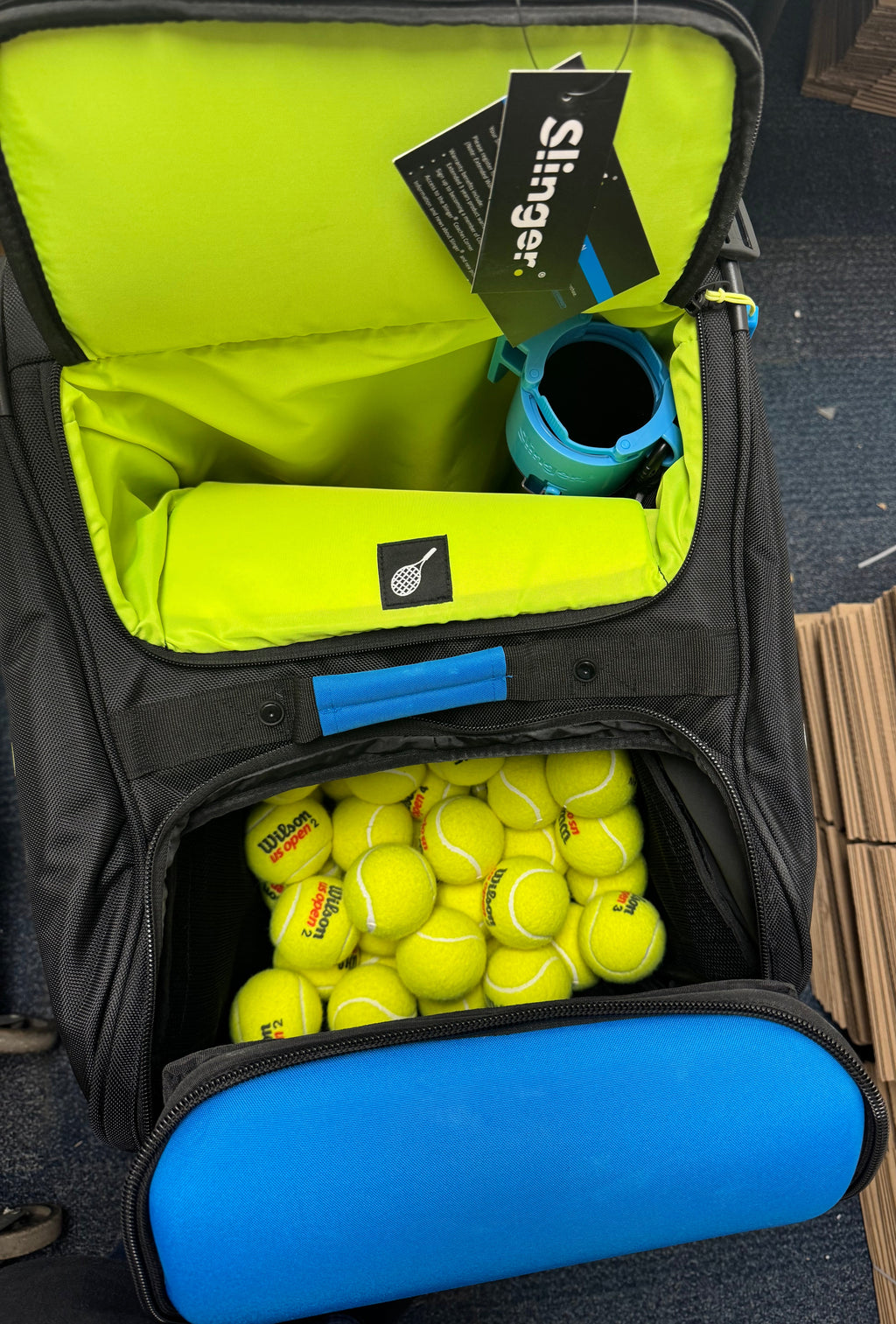 The Slinger Tennis Tournament Pack Launcher and Accessories