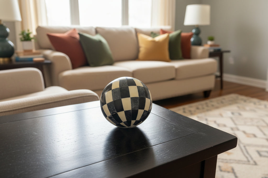 Heritage Farm and Garden - Checkered Orb - Medium