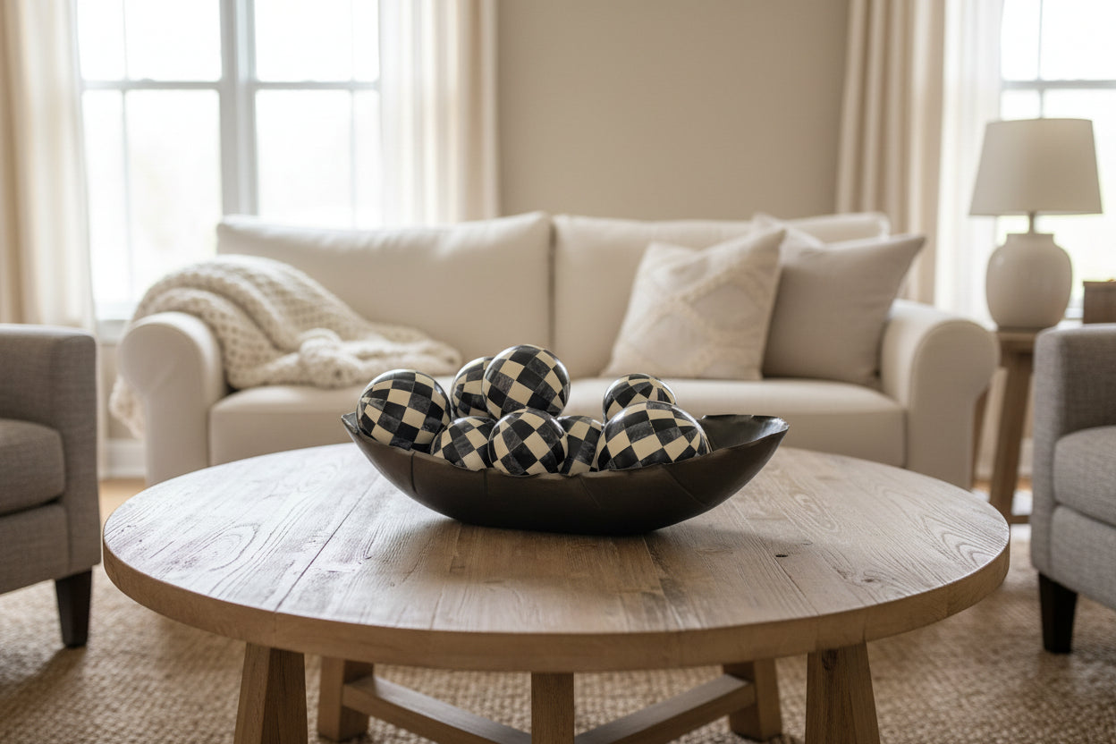 Heritage Farm and Garden - Checkered Orb - Medium