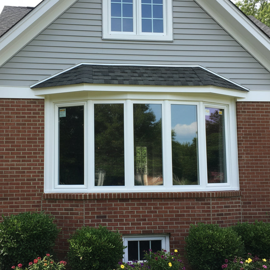Large White Vinyl Bow Window