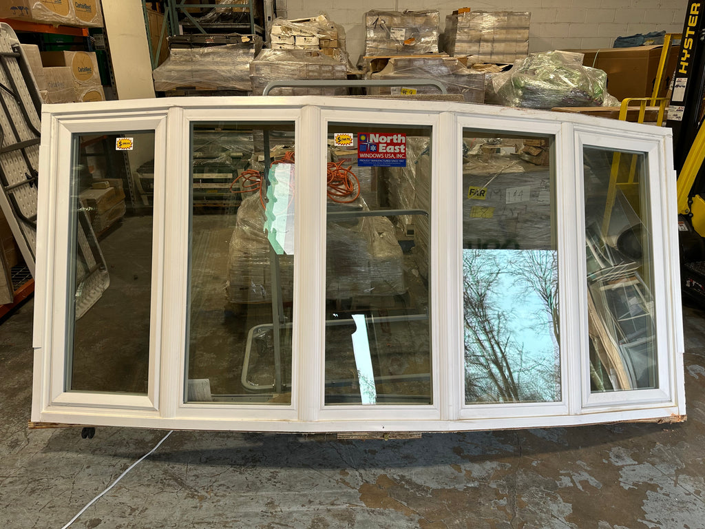 Large White Vinyl Bow Window
