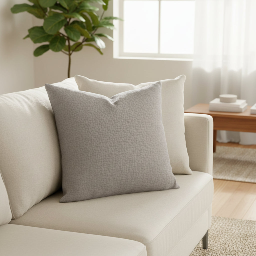 Heritage Farm and Garden - Linen Throw Pillow Cover - Grey
