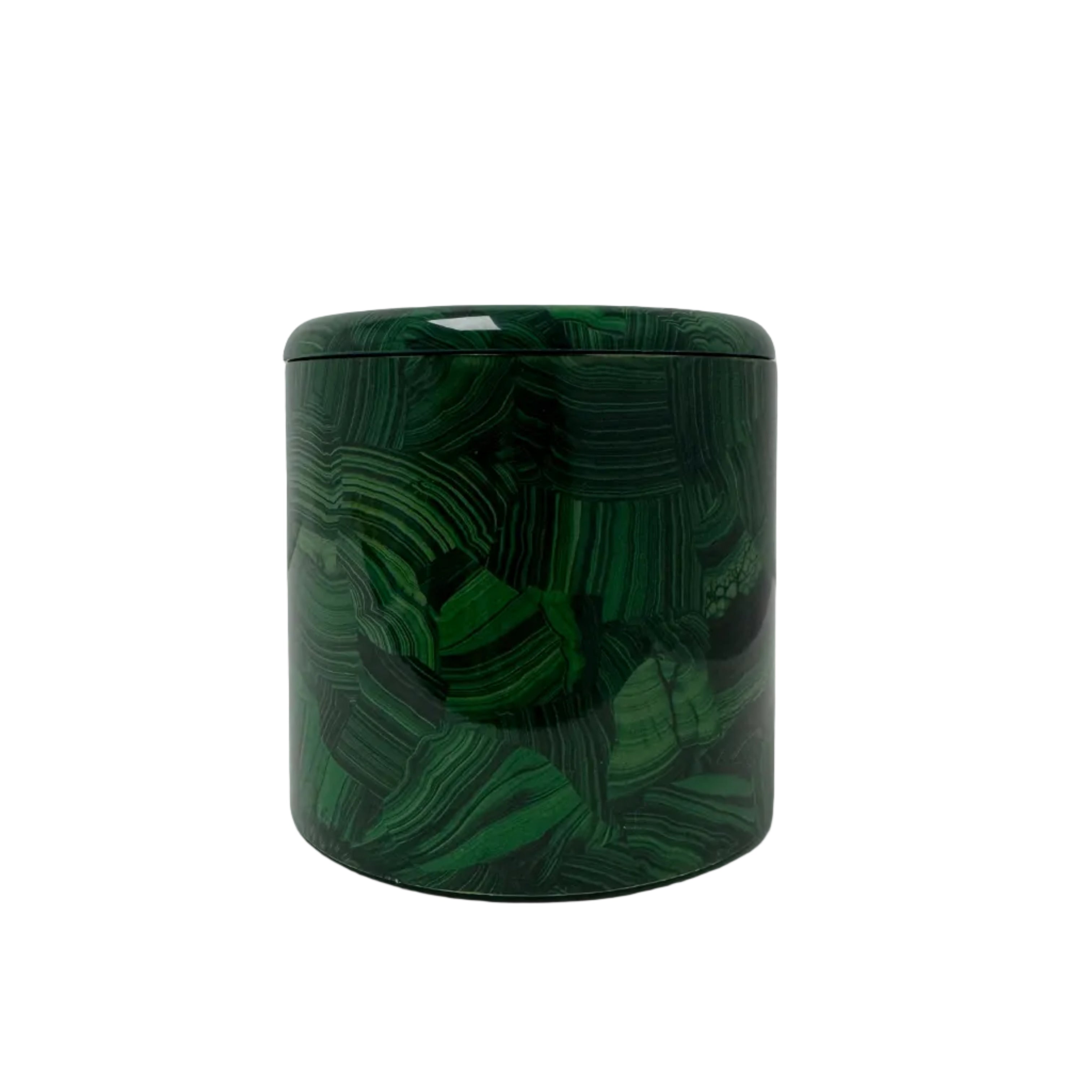 Pigeon & Poodle Emerald Faux Malachite Canister