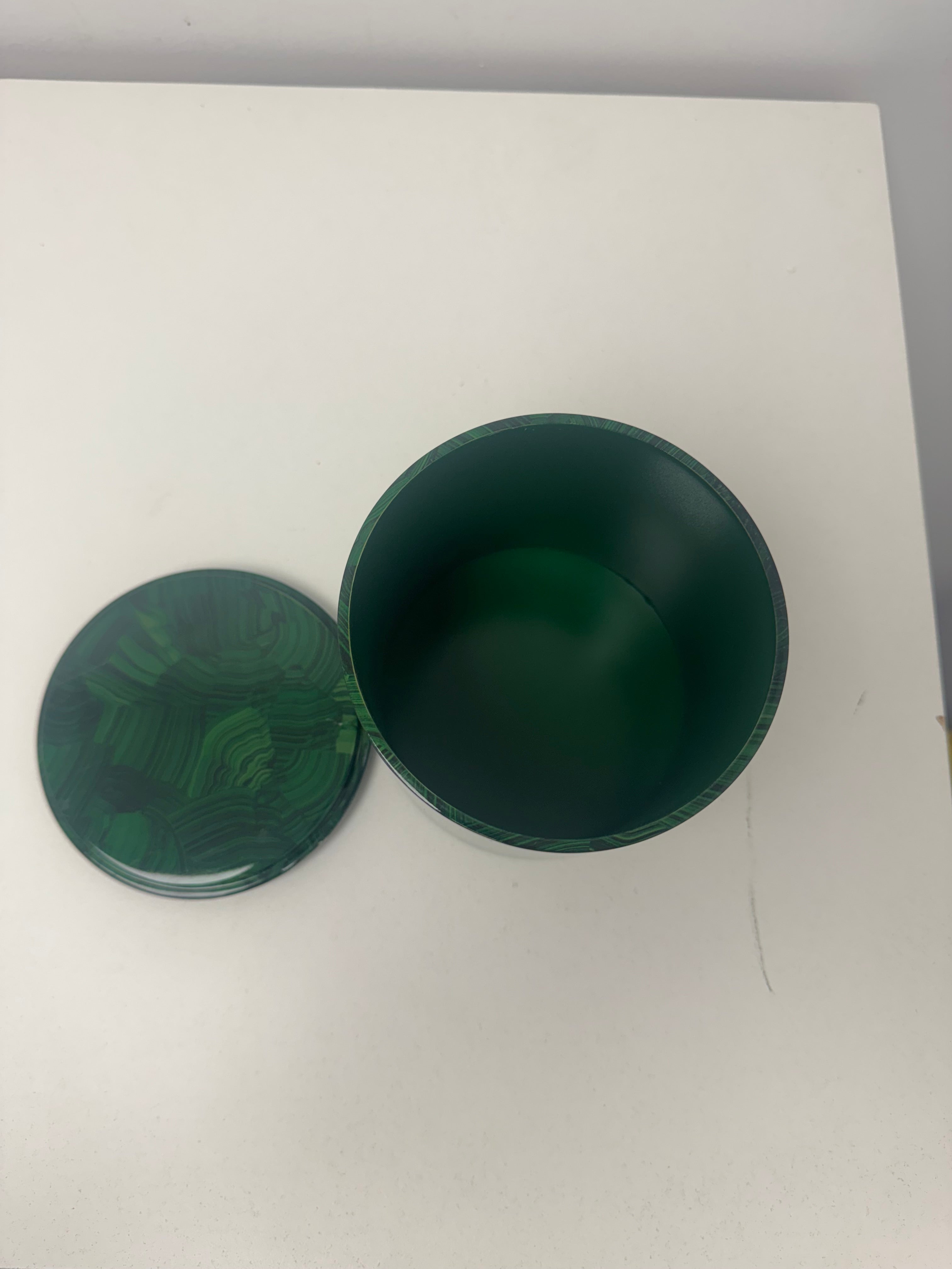 Pigeon & Poodle Emerald Faux Malachite Canister