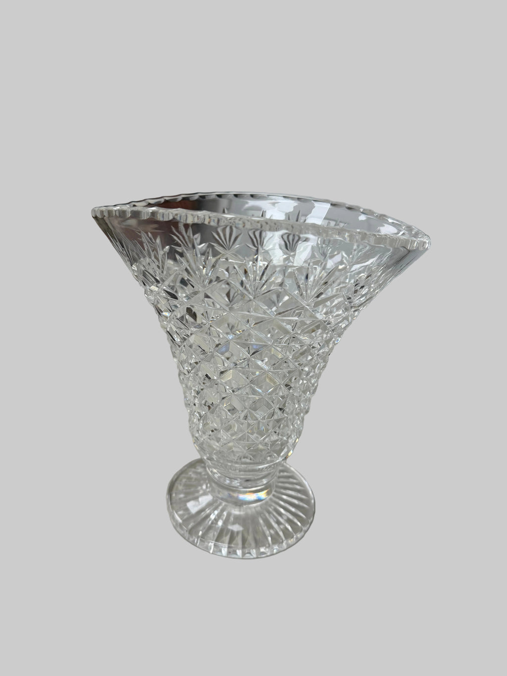 Vintage Crystal Footed Vase