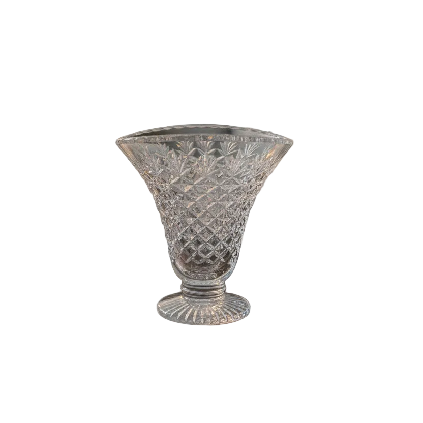 Vintage Crystal Footed Vase