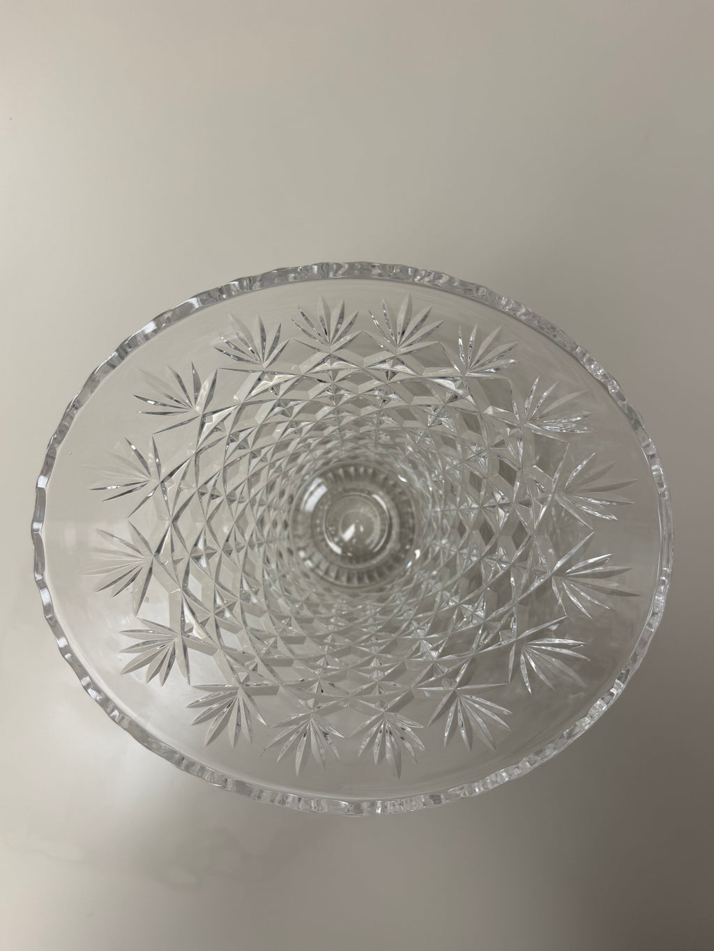 Vintage Crystal Footed Vase