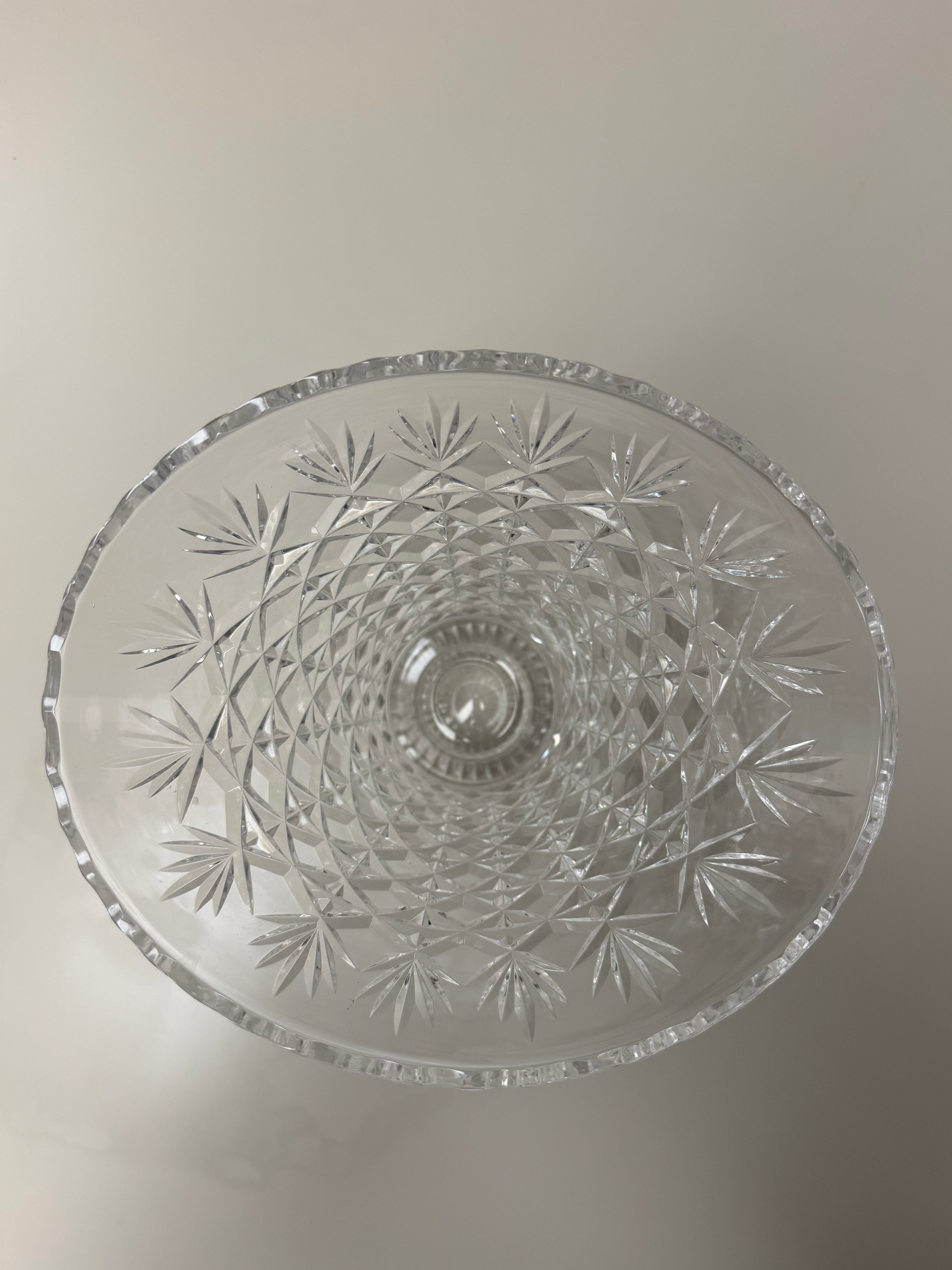 Vintage Crystal Footed Vase