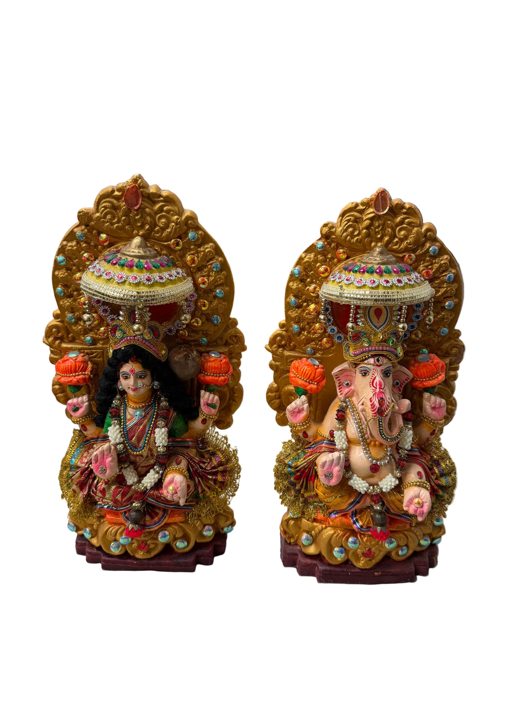 Laxmi and Ganesh Hindu Figurines