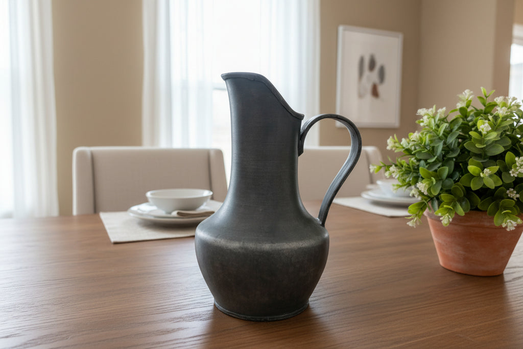 Vintage Hand-Made Pewter Pitcher