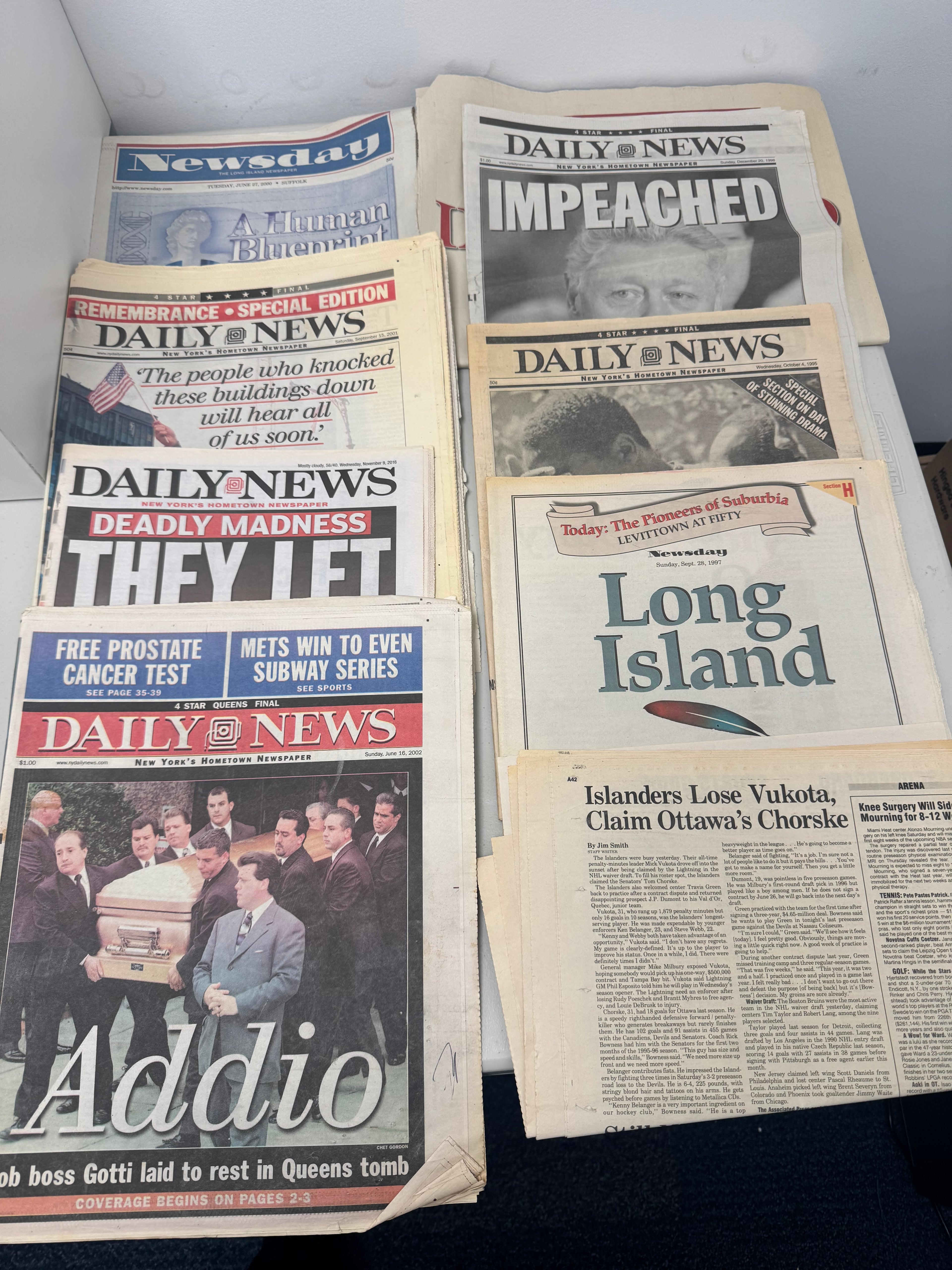 New York Newspaper Grouping - World News Over the Years