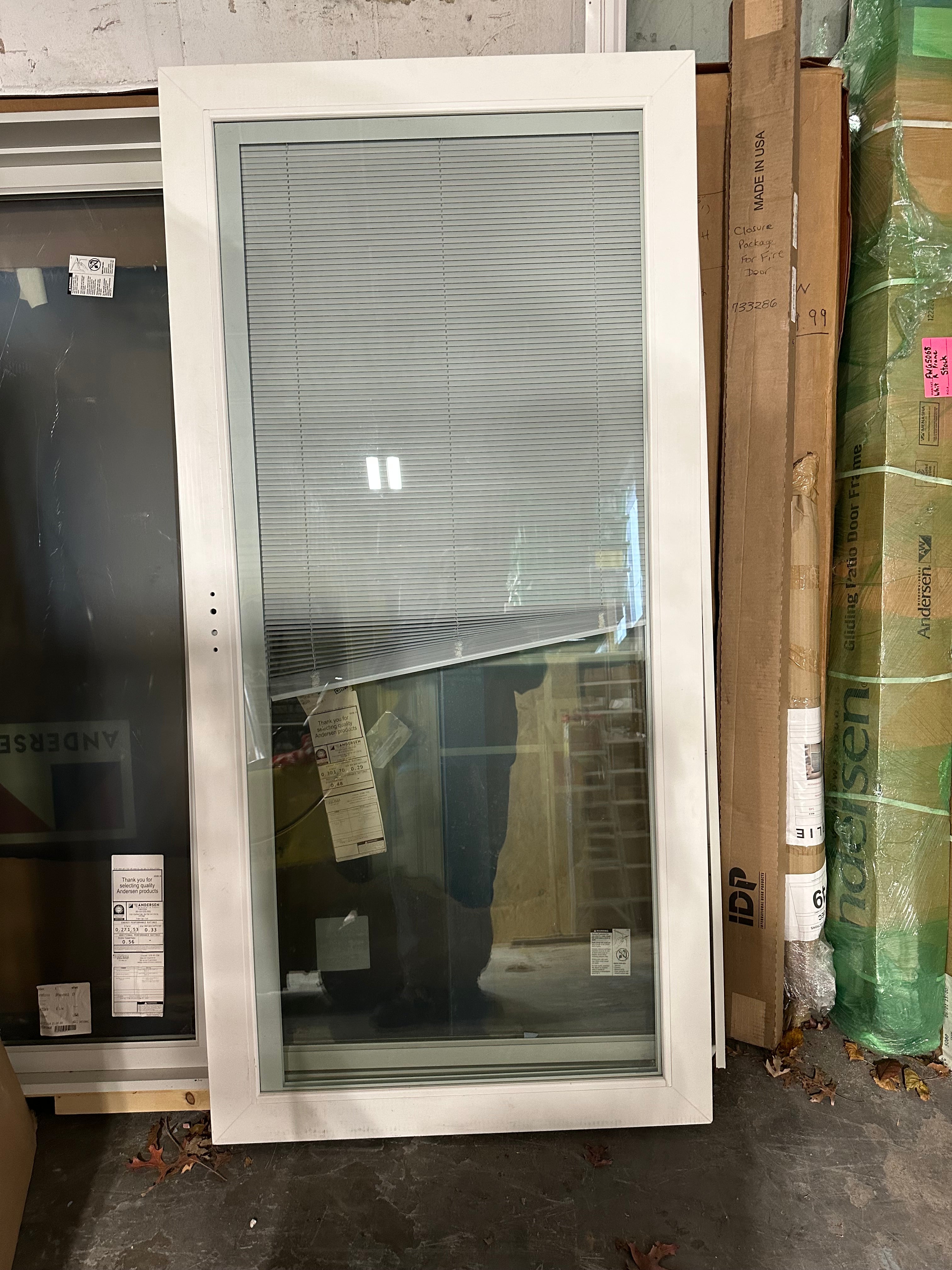 Sliding Glass Door Panels - Panel #2R – Sliding Right with Blinds