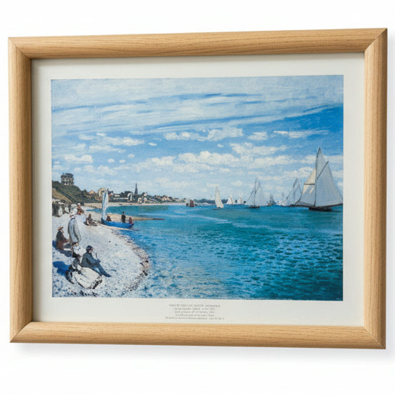 Framed Print of "The Beach at Sainte-Adresse" by Claude Monet