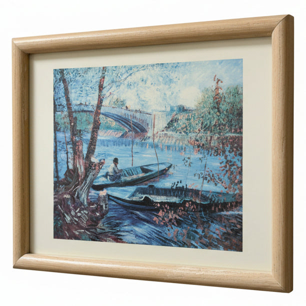 Framed Print of "Fishing in Spring" by Vincent Van Gogh