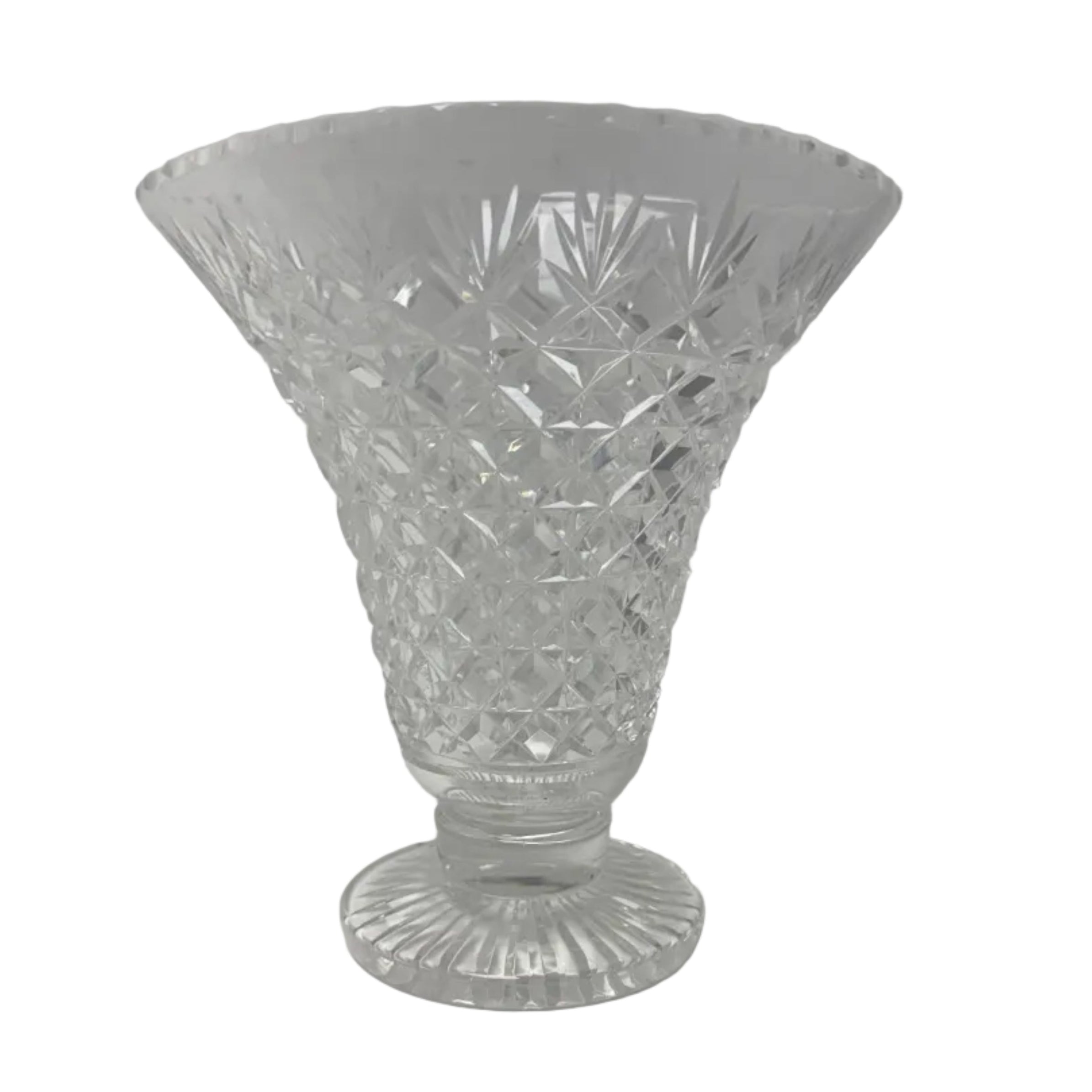 Vintage Indian Glass Trumpet Vase