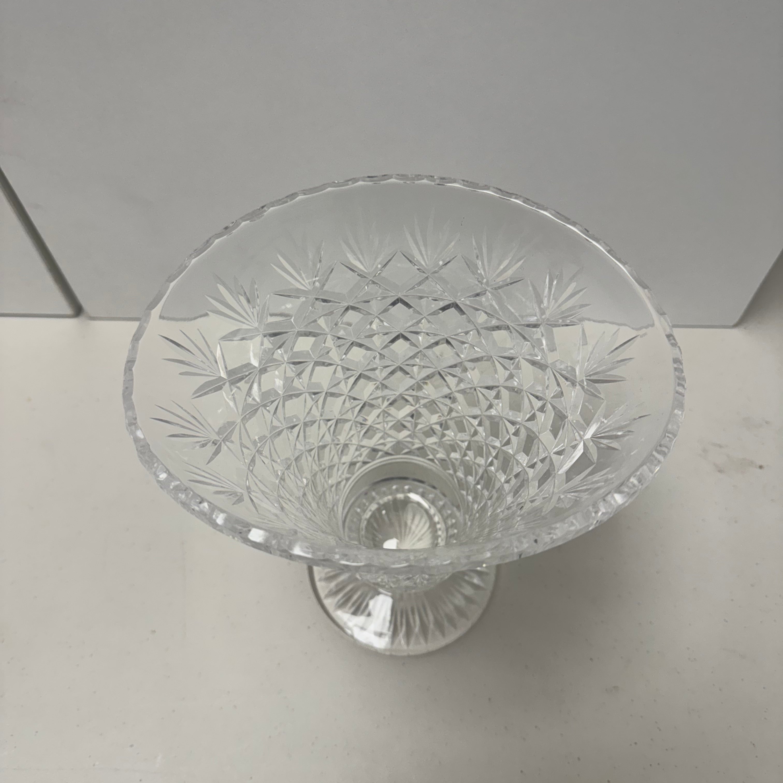 Vintage Indian Glass Trumpet Vase