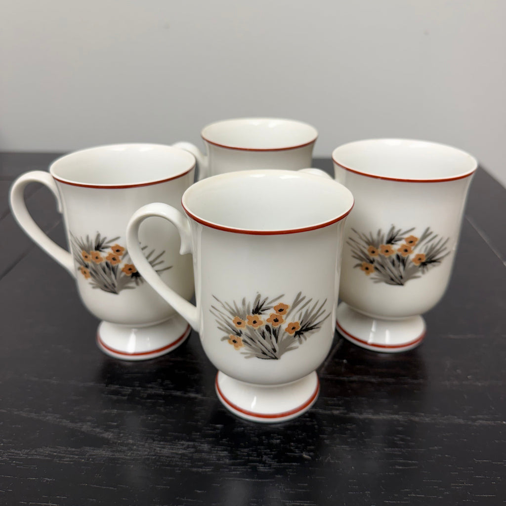 Vintage Mountain Wood Royal Domino Irish Coffee/Dessert Set