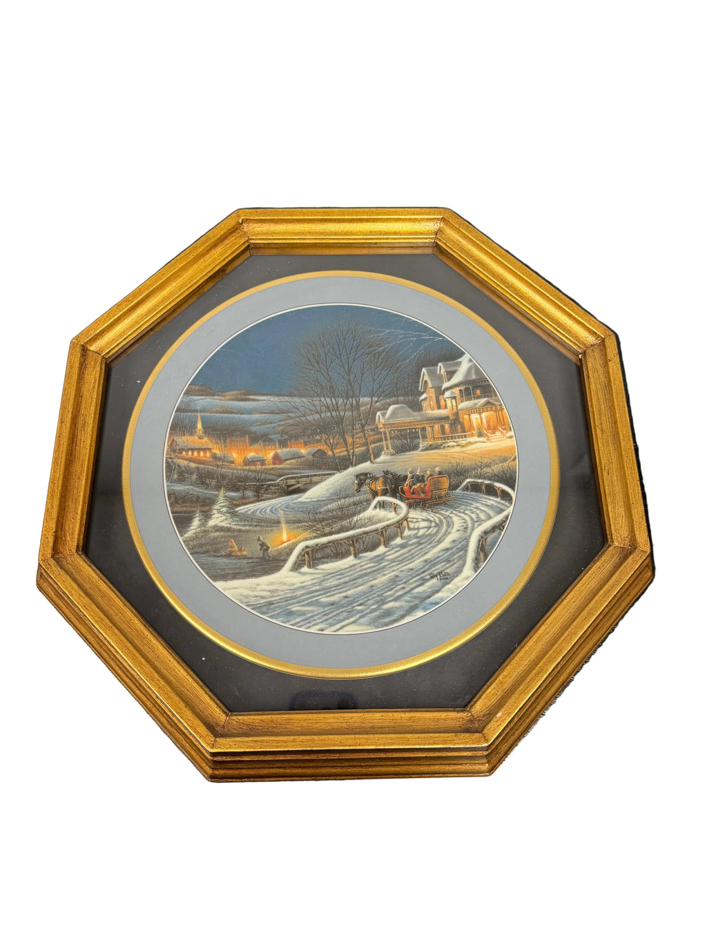 Framed Vintage Plate "Family Traditions" by Terry Redlin