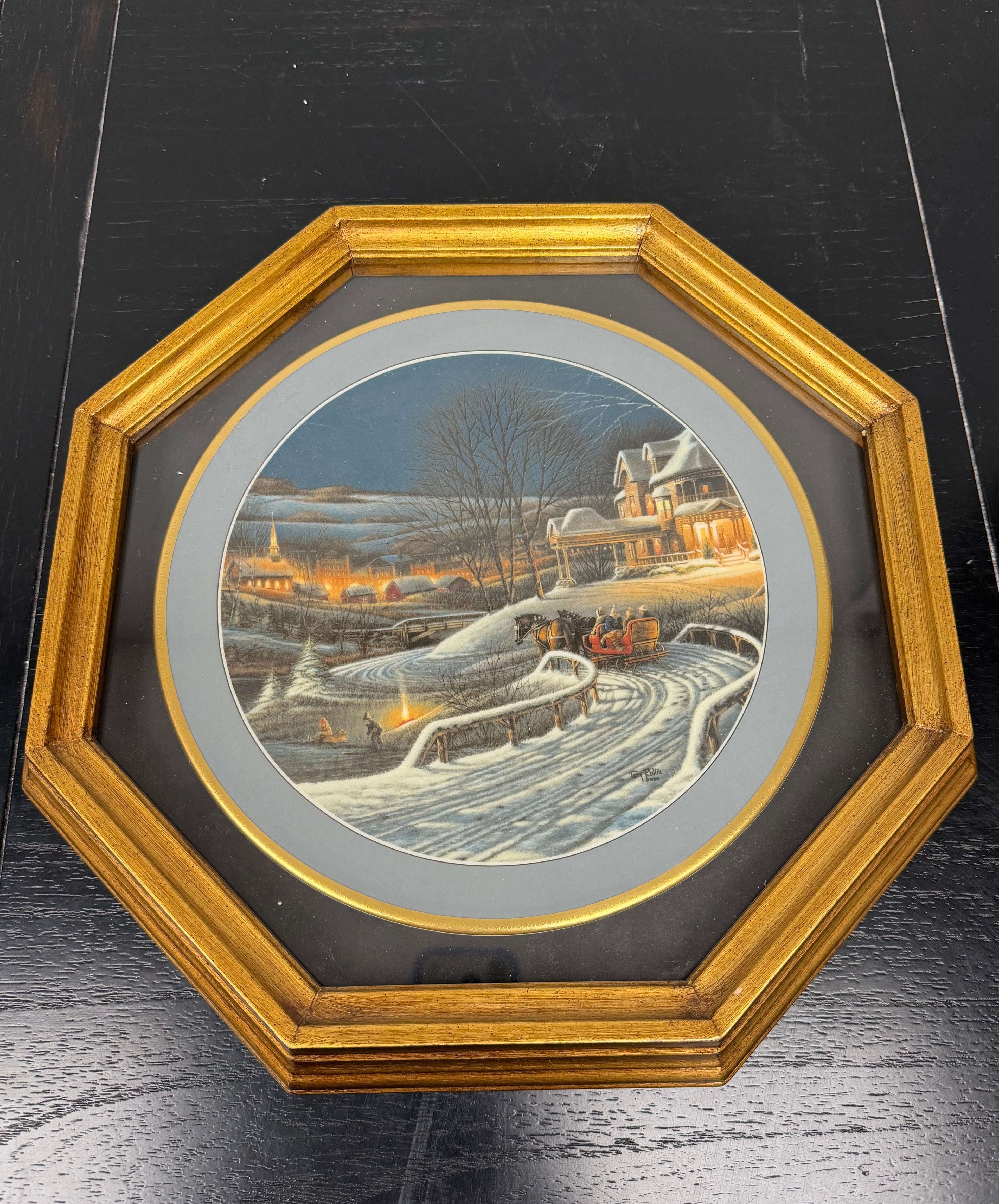 Framed Vintage Plate "Family Traditions" by Terry Redlin