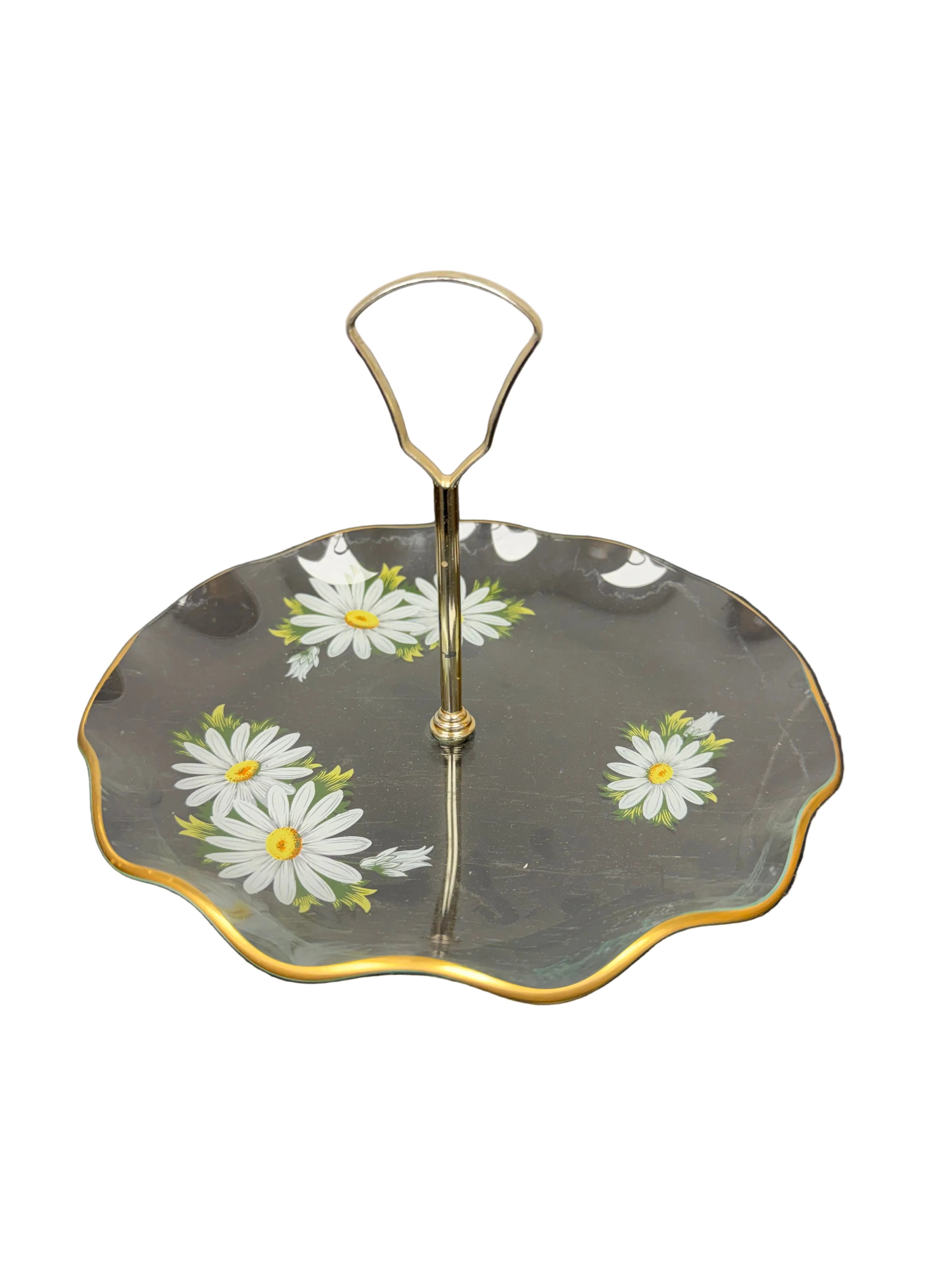 Vintage Pilkington Chance Glass Dessert Tray
