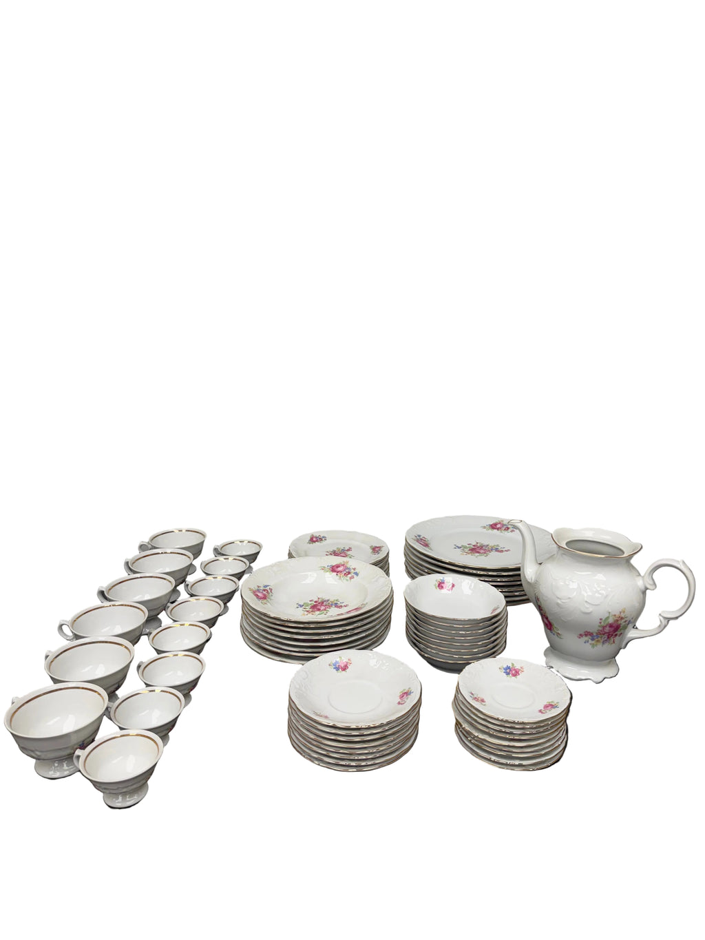 Wawel WAV11 Poland 64 Piece Floral Fine China Set