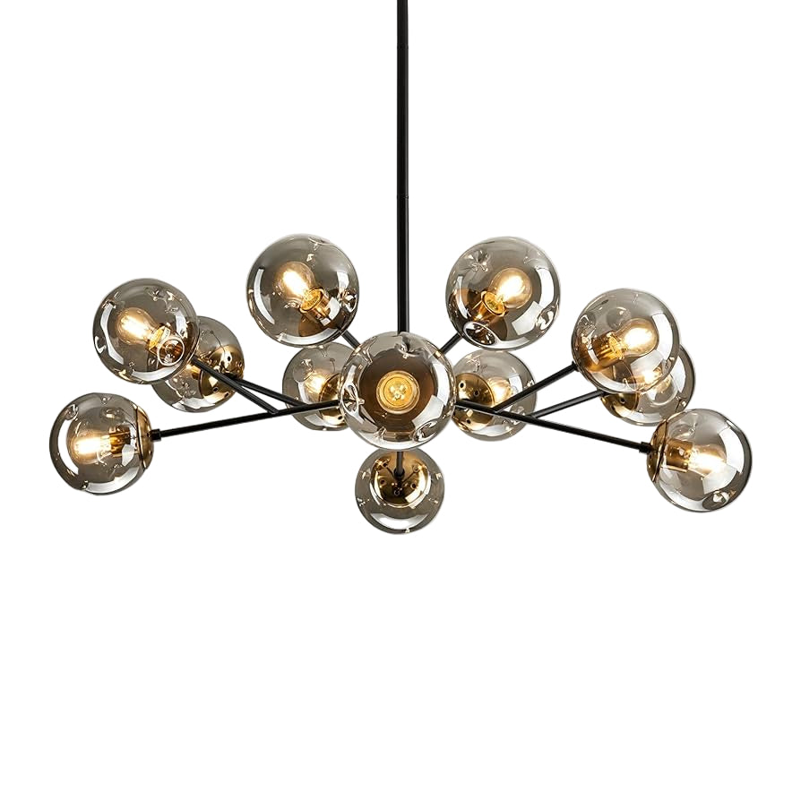 12-Light Glass Chandelier