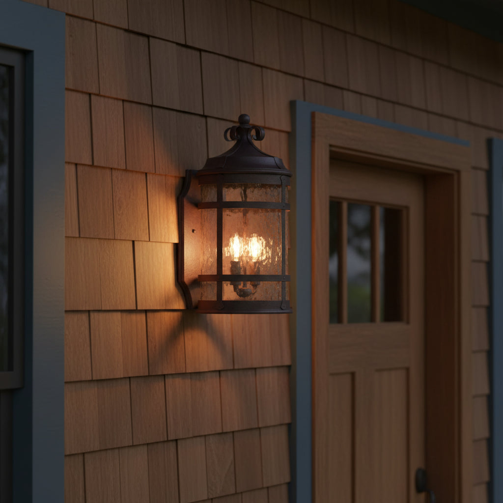 4-Light Rustic Iron Wall Light