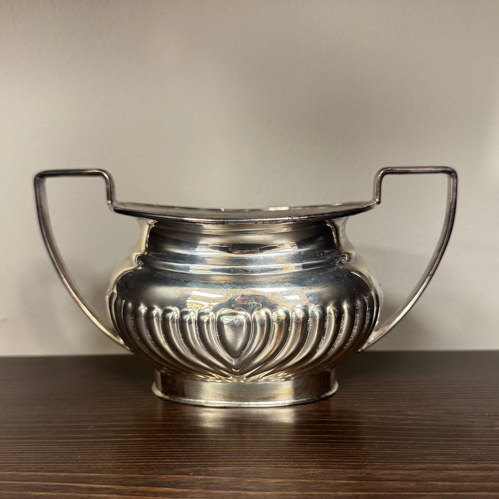 Vintage Primrose Plate Queen Anne Style Silver-Plated Creamer and Sugar Set