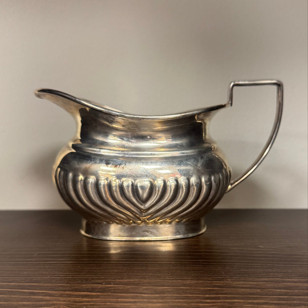 Vintage Primrose Plate Queen Anne Style Silver-Plated Creamer and Sugar Set