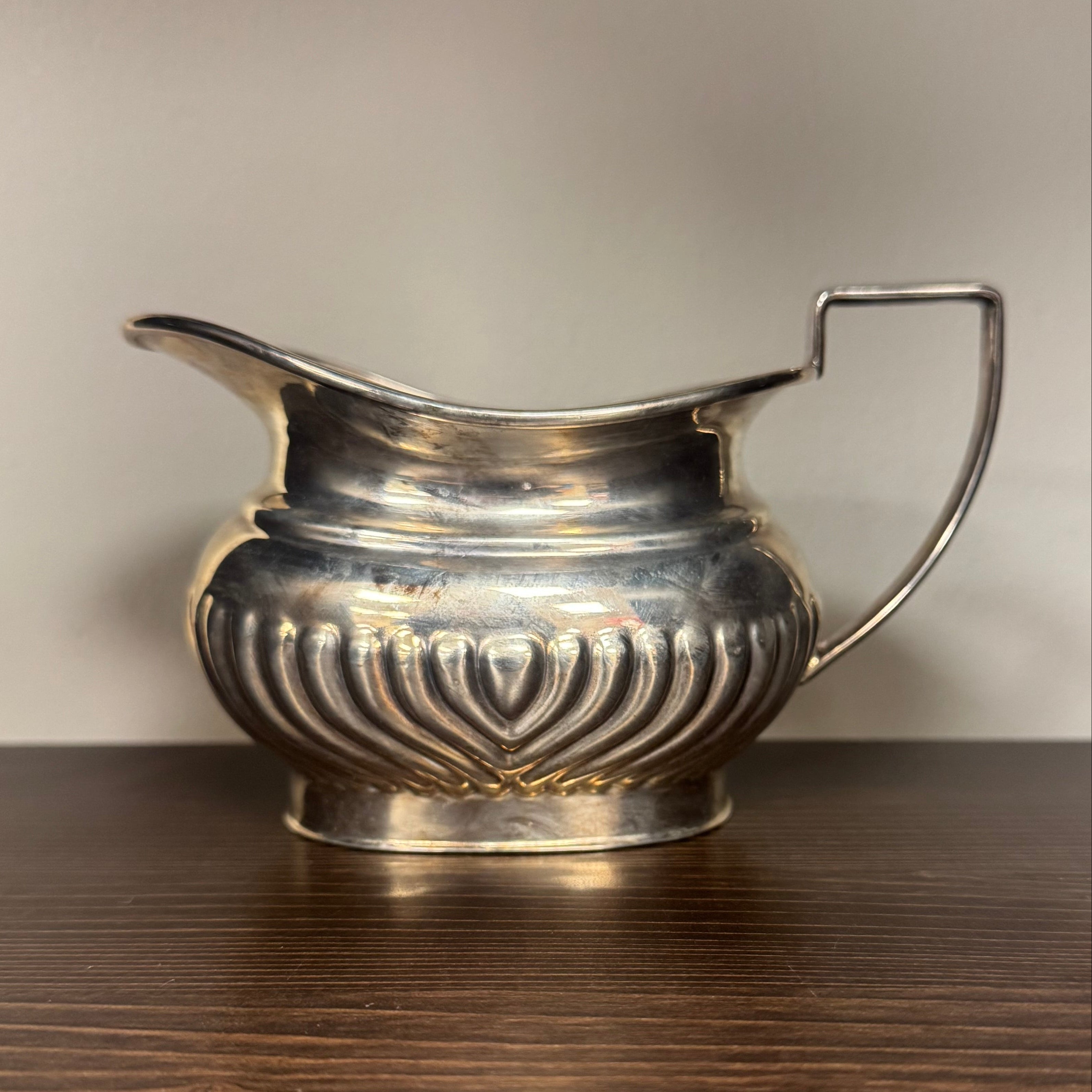 Vintage Primrose Plate Queen Anne Style Silver-Plated Creamer and Sugar Set