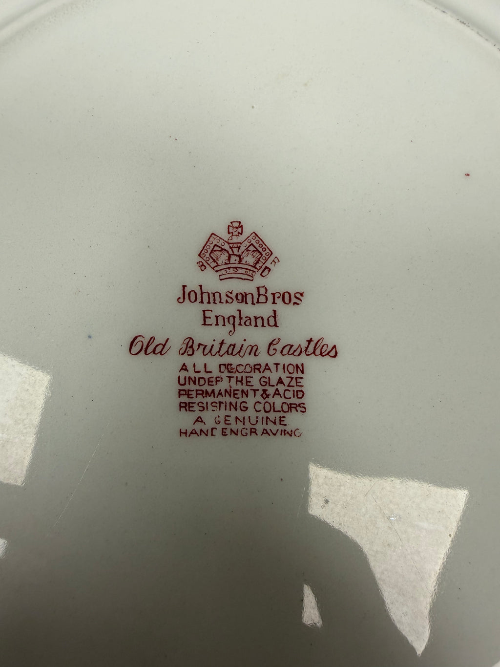 Vintage Johnson Bros England "Old Britain Castles" 6 Piece Dinnerware Set