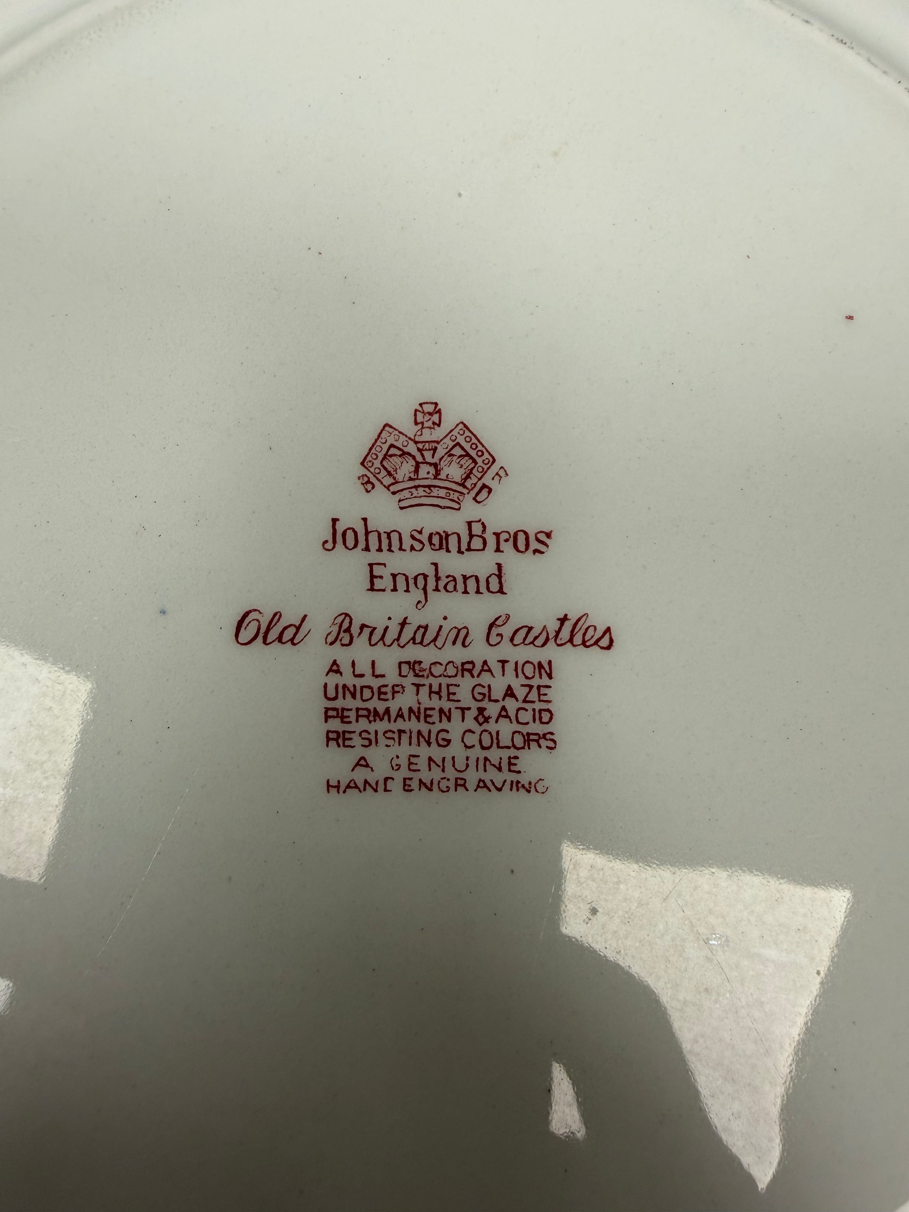 Vintage Johnson Bros England "Old Britain Castles" 6 Piece Dinnerware Set