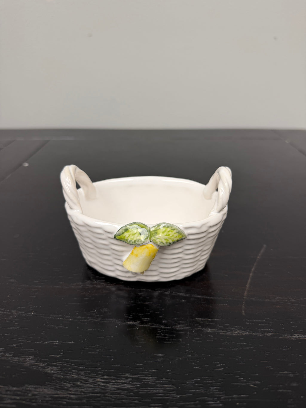 Vintage Ceramic Basket Trinket