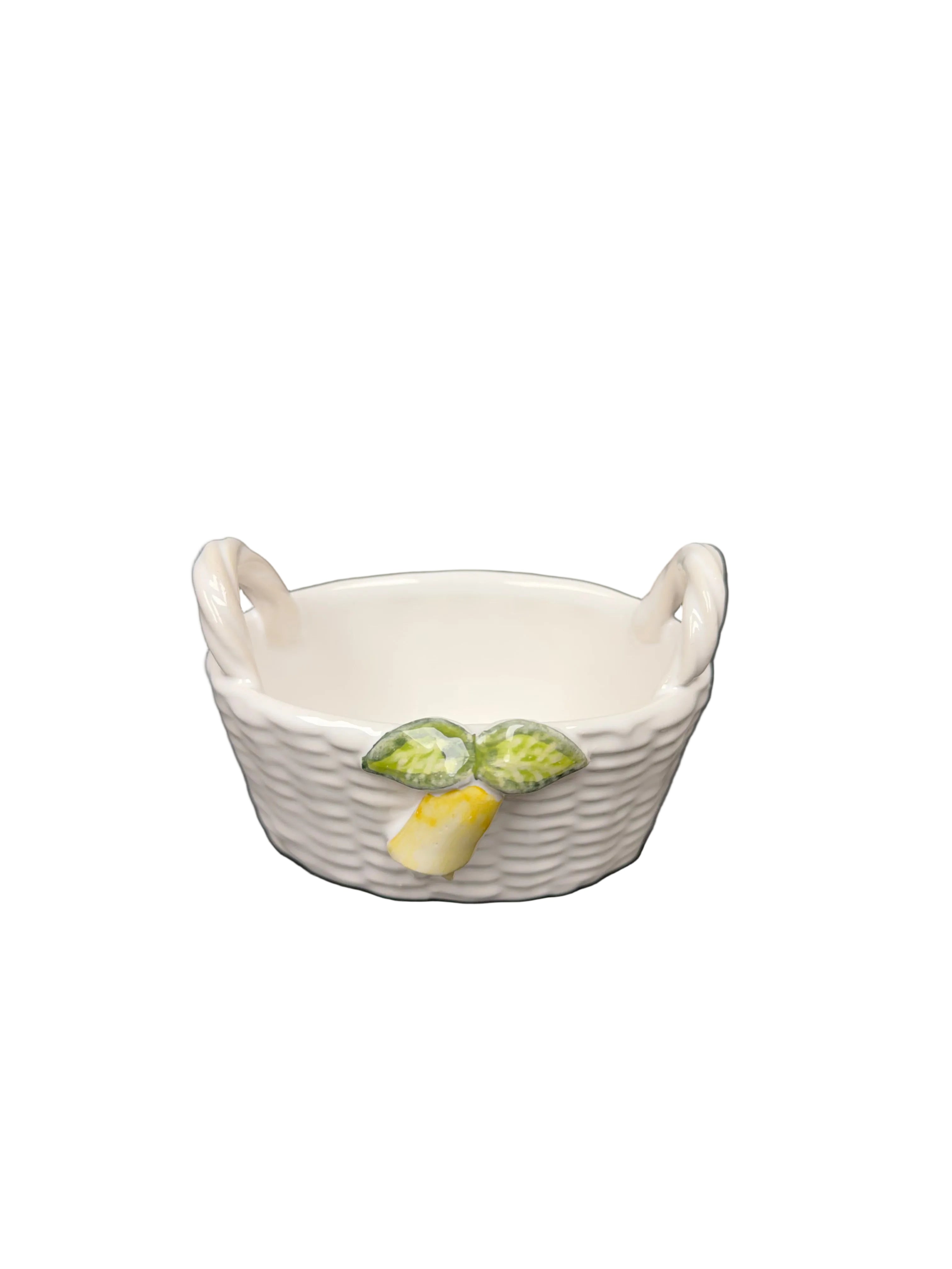 Vintage Ceramic Basket Trinket
