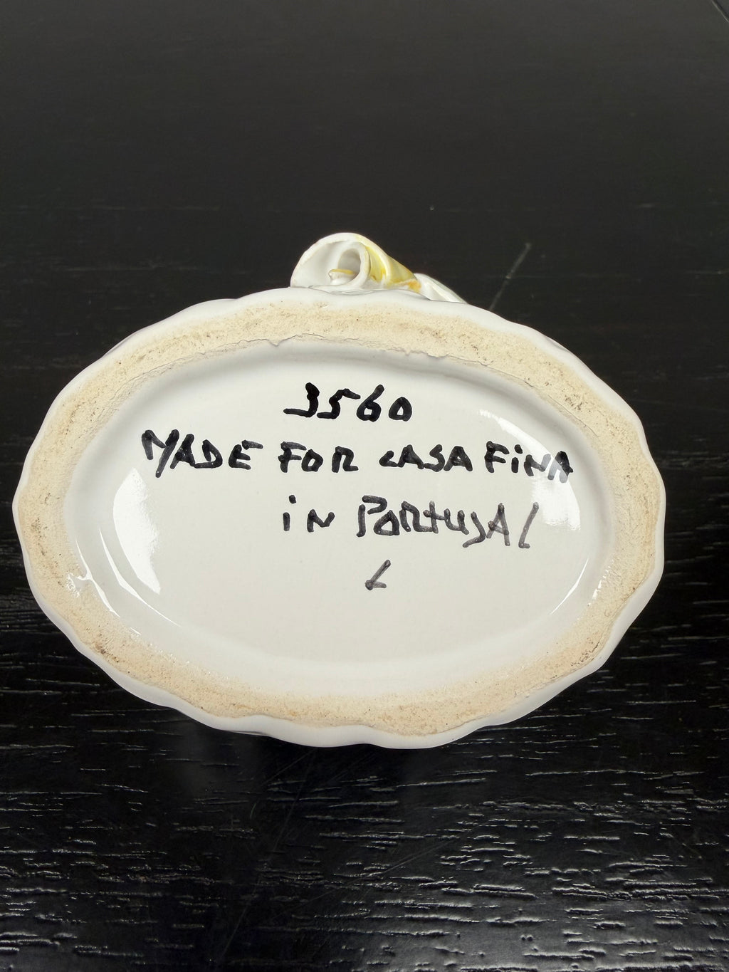 Vintage Ceramic Basket Trinket