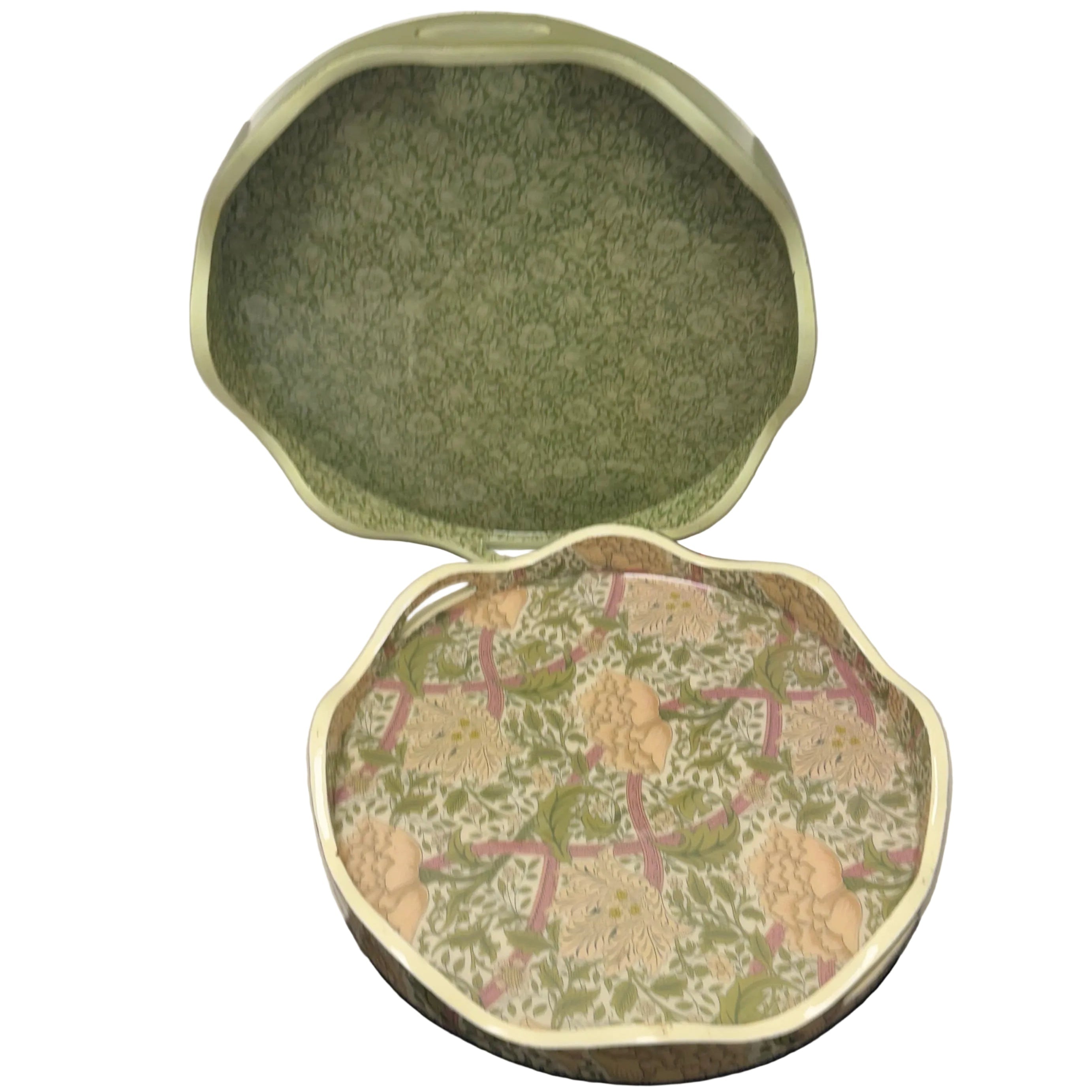 Morris & Co. Round Floral Tray (Two Styles Available)