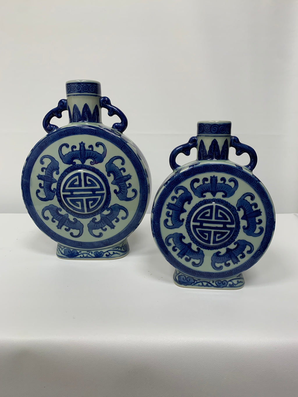 Large Porcelain Chinese Moon Flask