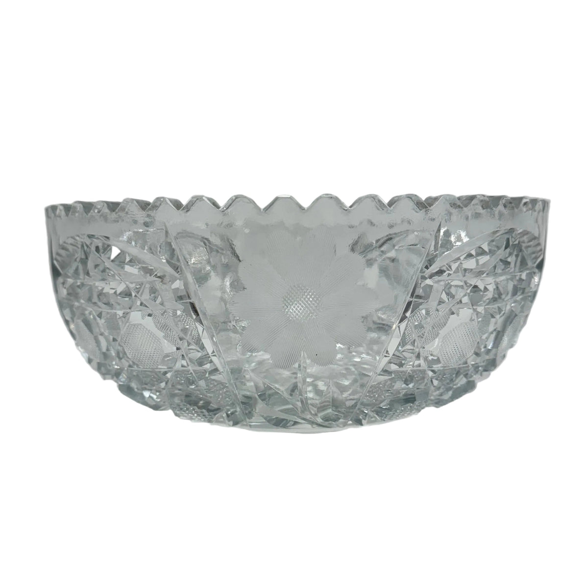 Vintage American Brilliant Period-Style Crystal Bowl