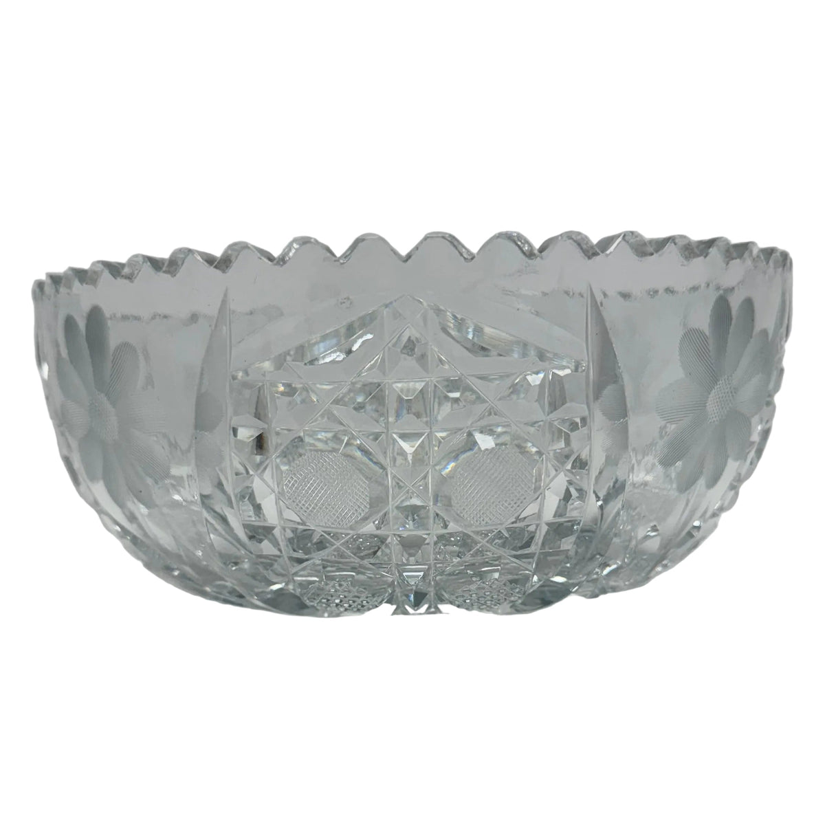 Vintage American Brilliant Period-Style Crystal Bowl