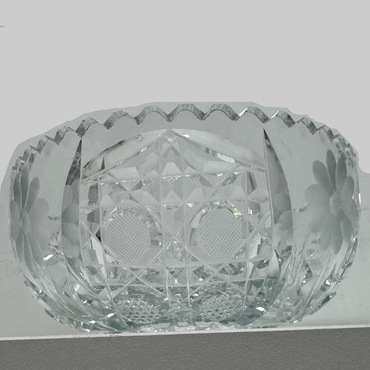 Vintage American Brilliant Period-Style Crystal Bowl