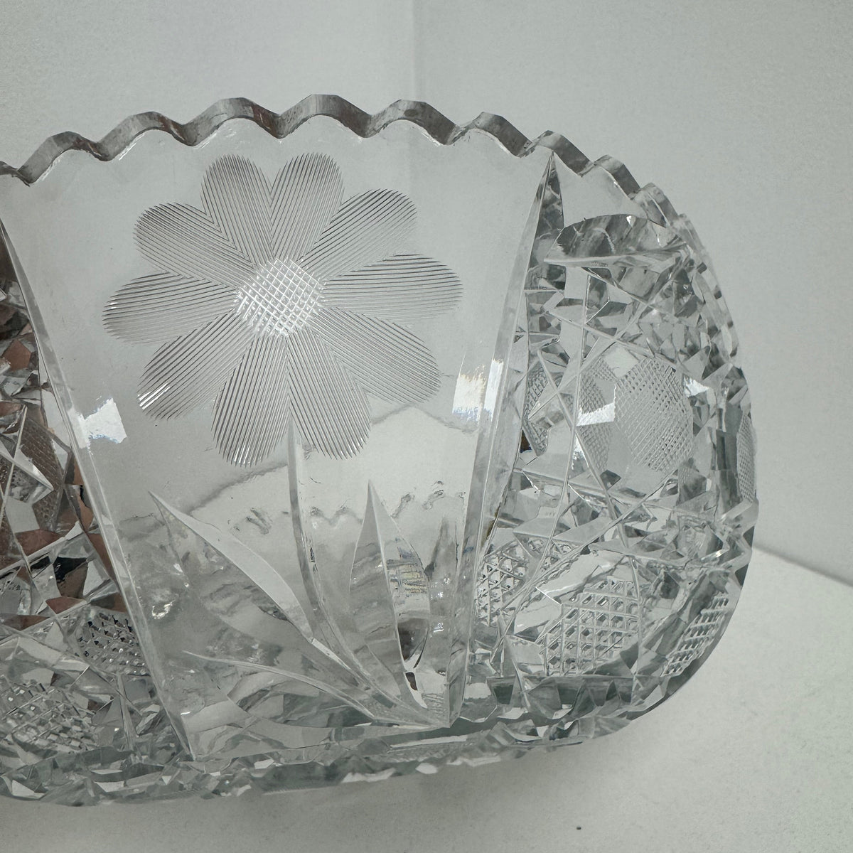 Vintage American Brilliant Period-Style Crystal Bowl