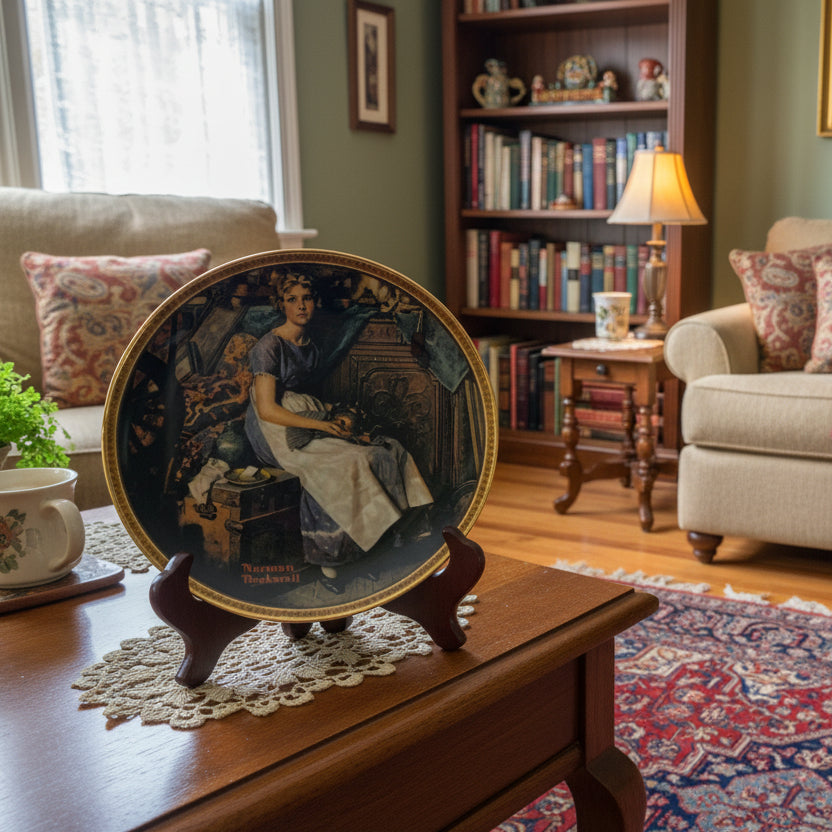 Vintage Norman Rockwell Knowles Collectors Plate | "Dreaming in the Attic"