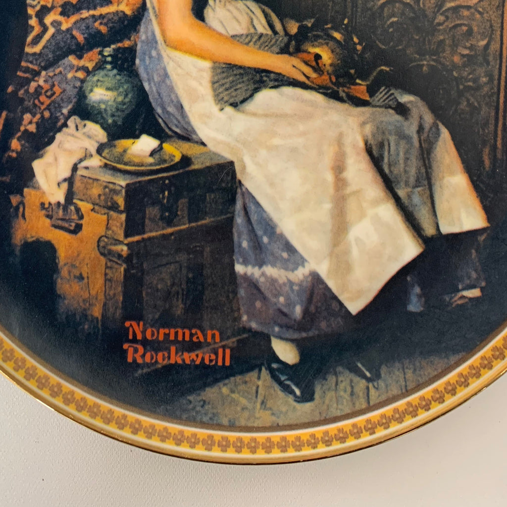 Vintage Norman Rockwell Knowles Collectors Plate | "Dreaming in the Attic"