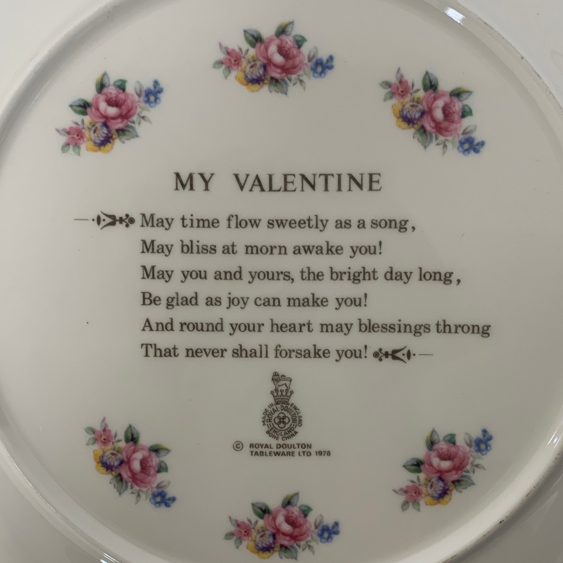 Royal Doulton "My Valentine" Plate 1979