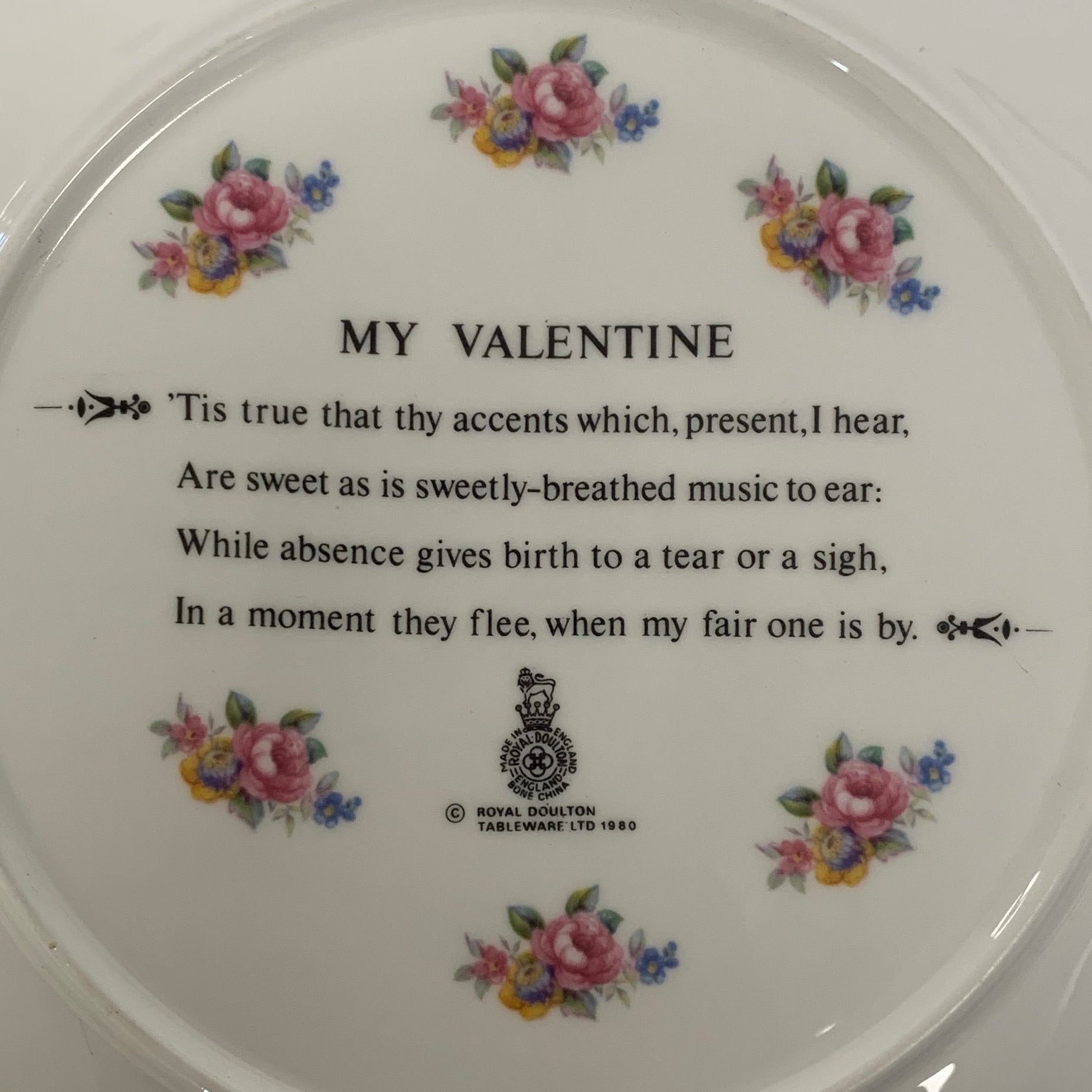 Vintage Royal Doulton "My Valentine" Plate 1981