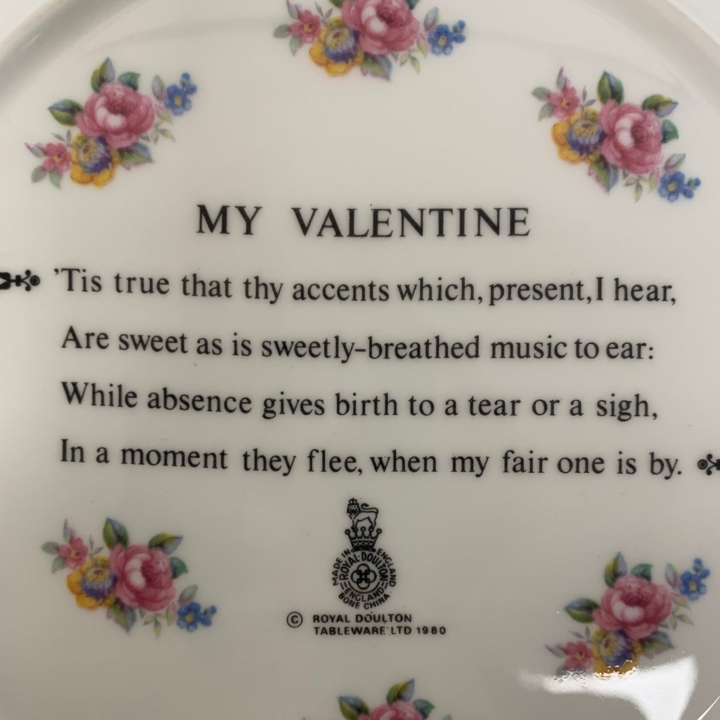 Vintage Royal Doulton "My Valentine" Plate 1981