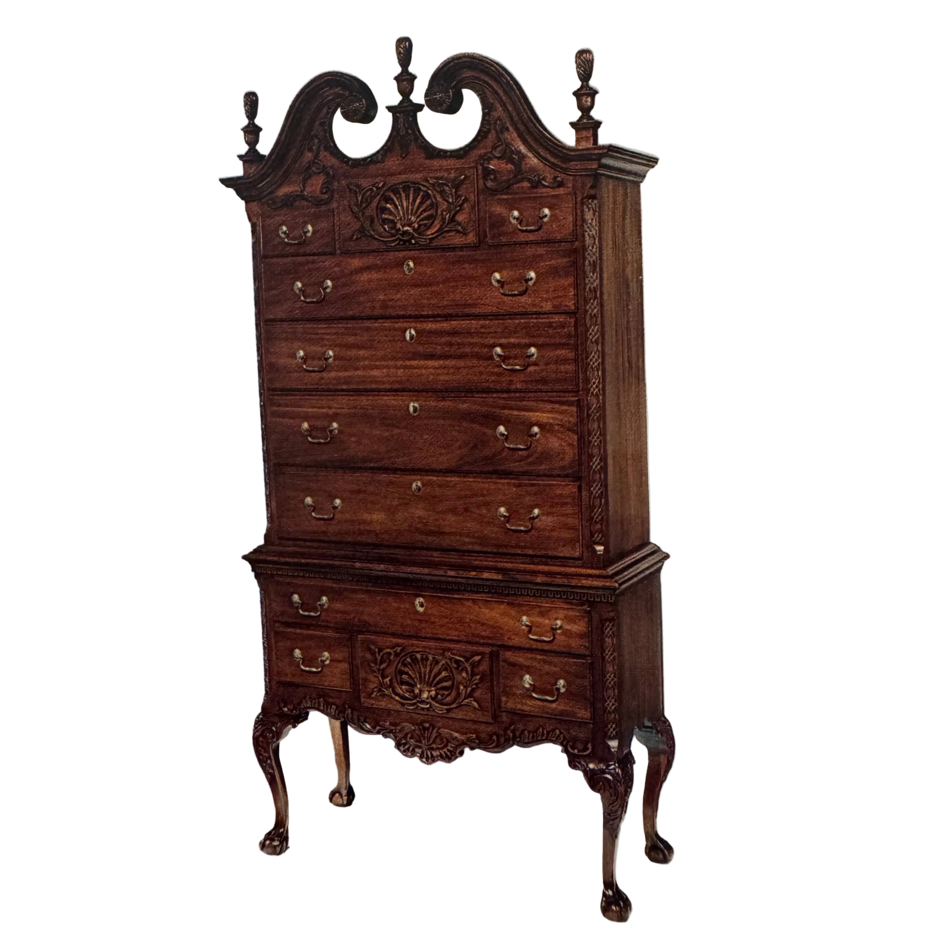 Link-Taylor Mahogany Philadelphia Highboy Dresser